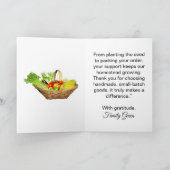 Invitation Merci pour soutenir ma petite propriété (Intérieur)