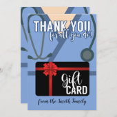 Invitation Merci pour tout ce que vous faites infirmière ... (Devant / Derrière)