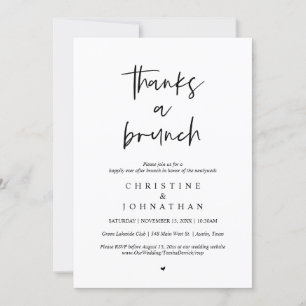 Invitation Merci pour un brunch, célébration après mariage