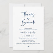 Invitation Merci pour un brunch, Célébration de mariage post- (Devant)
