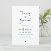 Invitation Merci pour un brunch, Célébration de mariage post- (Debout devant)