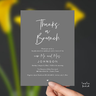 Invitation Merci pour un Brunch, Célébration de mariage post-
