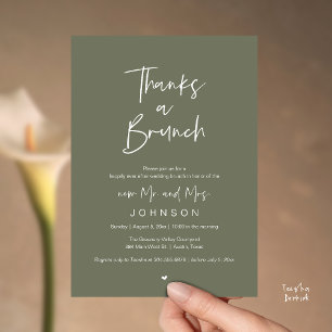 Invitation Merci pour un brunch, Célébration de mariage post-