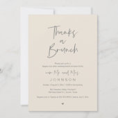 Invitation Merci pour un brunch, Célébration de mariage post- (Devant)