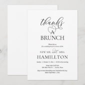 Invitation Merci pour un brunch, fête de mariage après évasio (Devant / Derrière)