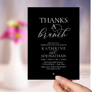 Invitation Merci pour un brunch, mariage moderne et élégant