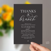 Merci pour un brunch, mariage moderne et élégant