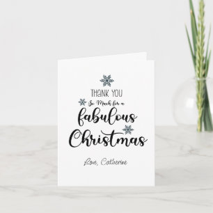 Invitation Merci pour un fabuleux noël