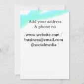 Invitation Merci pour votre commande ajouter q r coordonnées  (Dos)