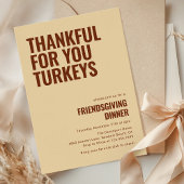 Invitation Merci Pour Vous Dîner D'Action De Dinners À Diners