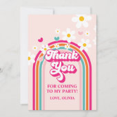 Invitation Merci Rainbow Daisy (Devant)