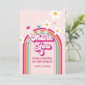 Invitation Merci Rainbow Daisy (Debout devant)