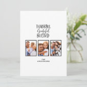 Invitation Merci reconnaissant béni photo de grâces (Debout devant)