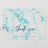 Invitation Merci Script Business Insert Logo BlueMarble (Devant / Derrière)