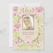 Invitation Merci secret d'études de jardin (Dos)