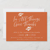 Invitation Merci Thanksgiving Dîner (Devant)