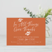 Invitation Merci Thanksgiving Dîner (Debout devant)