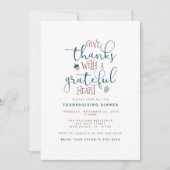 Invitation Merci Thanksgiving Dîner (Devant)