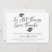 Invitation Merci Thanksgiving Dîner (Devant)