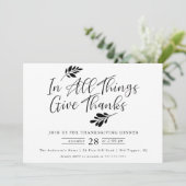 Invitation Merci Thanksgiving Dîner (Debout devant)