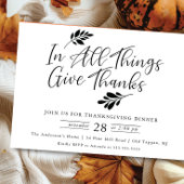 Invitation Merci Thanksgiving Dîner