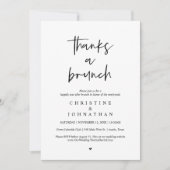 Invitation Merci un brunch, fête du mariage post (Devant)