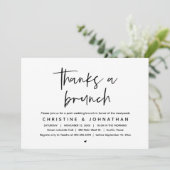 Invitation Merci un brunch, fêter les mariages invitati (Debout devant)