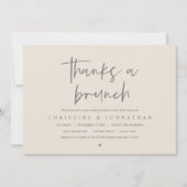 Invitation Merci un brunch, fêter les mariages invitati (Devant)