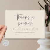 Invitation Merci un brunch, fêter les mariages invitati