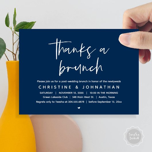 Invitation Merci Un Brunch, La Célébration Du Mariage Moderne
