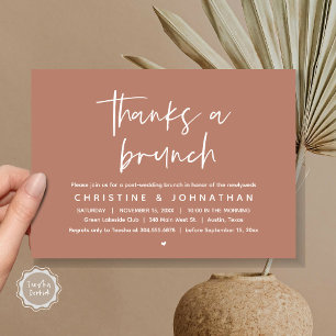 Invitation Merci Un Brunch, La Célébration Du Mariage Moderne