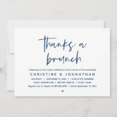 Invitation Merci Un Brunch, La Célébration Du Mariage Moderne (Devant)