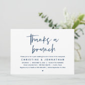 Invitation Merci Un Brunch, La Célébration Du Mariage Moderne (Debout devant)