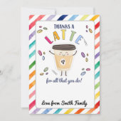 Invitation Merci un porte-carte cadeau en latte violet (Devant)