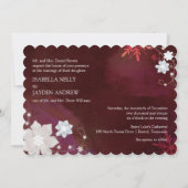 Invitation Mercredi d'hiver unique en germe de fleurs (Dos)