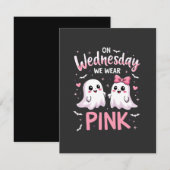 Invitation Mercredi, Nous Portons Le Crâne D'Halloween Éffray (Devant / Derrière)