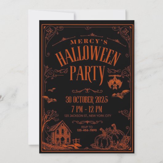 Invitation Mercy's Halloween Party (Devant)