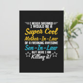 Invitation Mère Art Super Cool Mère En Droit (Debout devant)