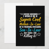 Invitation Mère Art Super Cool Mère En Droit (Devant / Derrière)