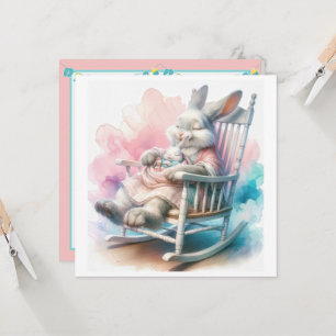 Invitation Mère Baby shower lapin