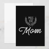 Invitation Mère cadeau Miss You Maman (Devant / Derrière)
