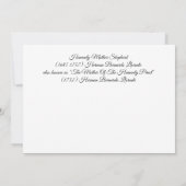 Invitation Mère céleste art baroque (Dos)