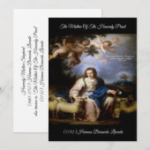 Invitation Mère céleste art baroque (Devant / Derrière)