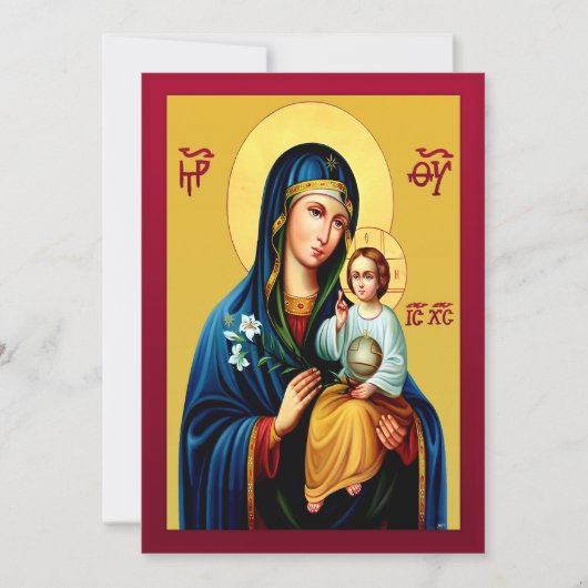 Invitation Mère de Dieu nouveau rouge (Devant)