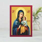 Invitation Mère de Dieu nouveau rouge (Debout devant)
