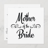 Invitation Mère de la jeune mariée - dîner drôle de (Devant / Derrière)