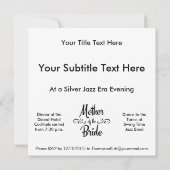 Invitation Mère de la jeune mariée - dîner drôle de (Dos)