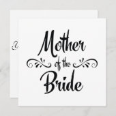 Invitation Mère de la mariée - Dîner de répétition amusant (Devant / Derrière)