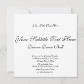Invitation Mère de la mariée - Dîner de répétition amusant (Dos)