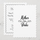 Invitation Mère de la mariée - Dîner de répétition amusant (Devant / Derrière)